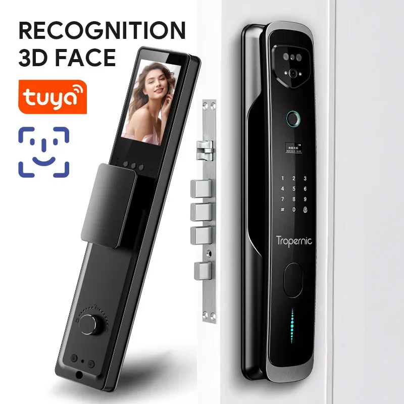 Smart Door Lock Face Recognition Technology Wholesale Price Smart Door Lock Home Reasonable Price Wooden Door With Smart Lock