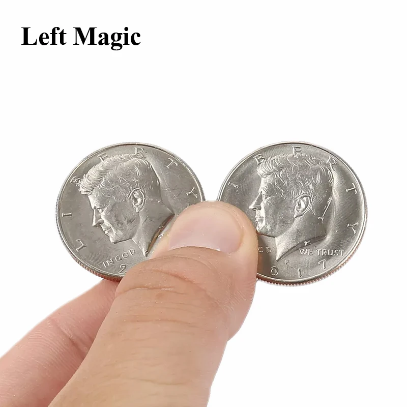 Mighty Power Coin (Half Dollar) by Oliver Magic Tricks Magnetic Coin Vanishing Magia Close Up Street Illusions Gimmicks Props