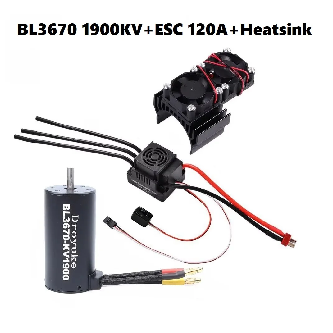 Waterdicht 3660 2600KV/3300KV/3800KV & 3670 1900KV 2150KV/2650KV Borstelloze Motor 80A/120A Borstelloze Esc combo Set Voor 1/8 Rc Auto