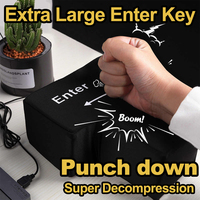 USB Enter Key Vent Pillow Soft Computer Button Return Key Enter Huge Button Decompression Pillow Stress Relief Toy For Offices