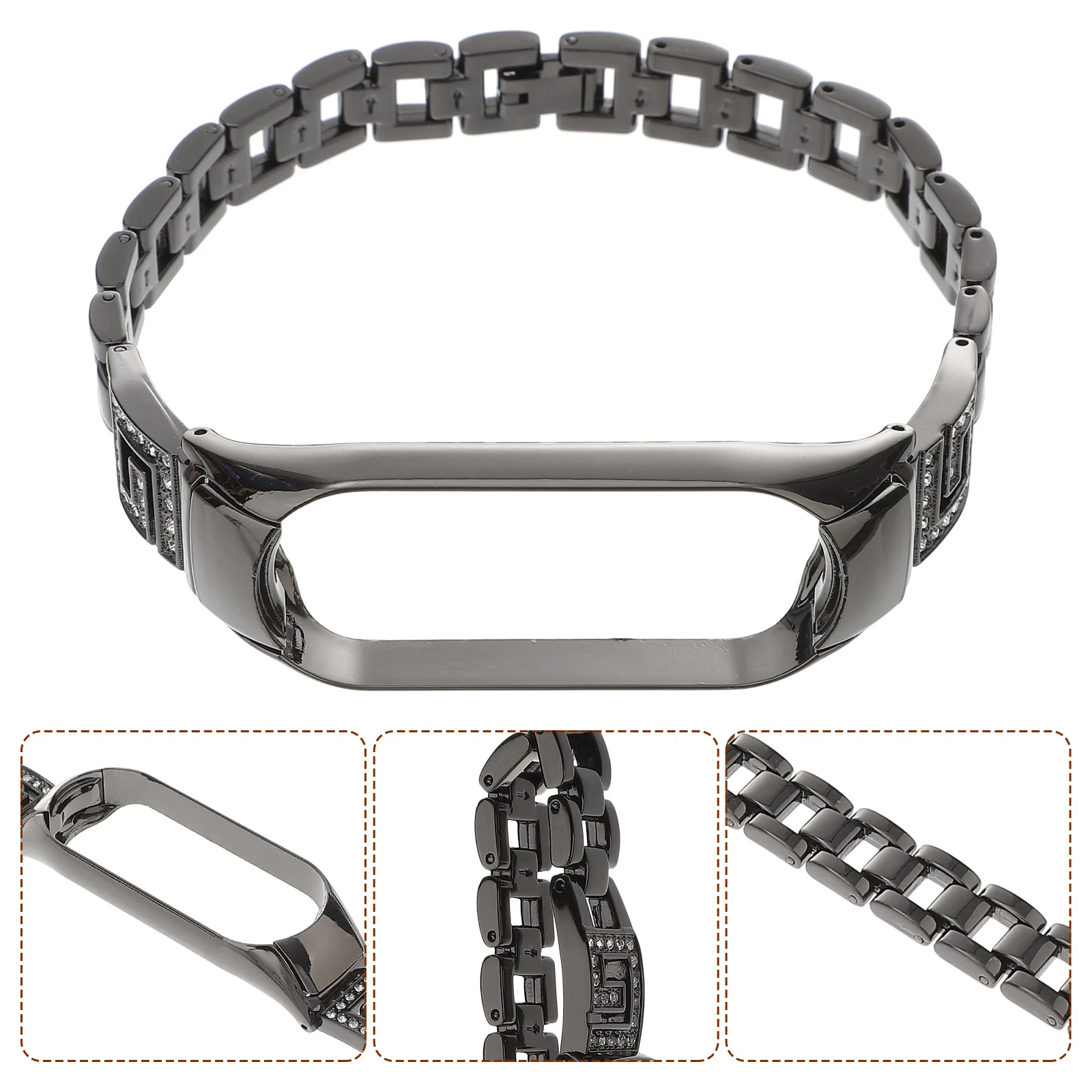 Stainless Steel Watch Band Zinc Alloy Strap Watch Comfortable Durable Adjustable Gift for All Occasions