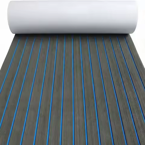 2400*300mm*5mm Eva Foam Faux Teak Boat Deck Mat Sheet Teak Yacht Marine Floor Waterproof Pontoon Brown Black Flooring MotorBoats