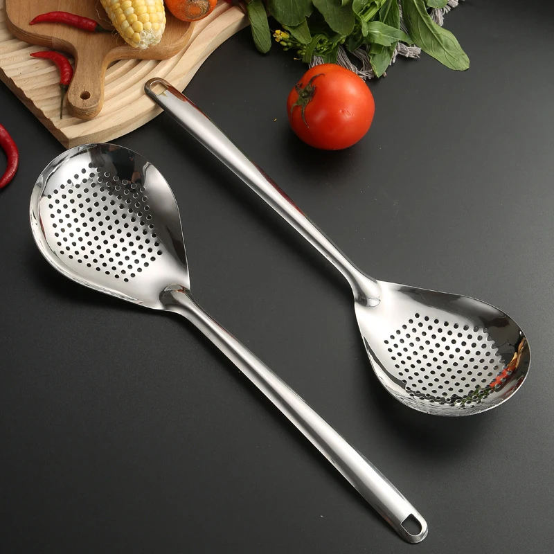 1Pc Colino In Acciaio Inox Cucchiaio Utensili Da Cucina Colino Da Cucina Cucchiaio Filtro Colino Per Alimenti Scoop Perforato Skimmer Strumento Da Cucina