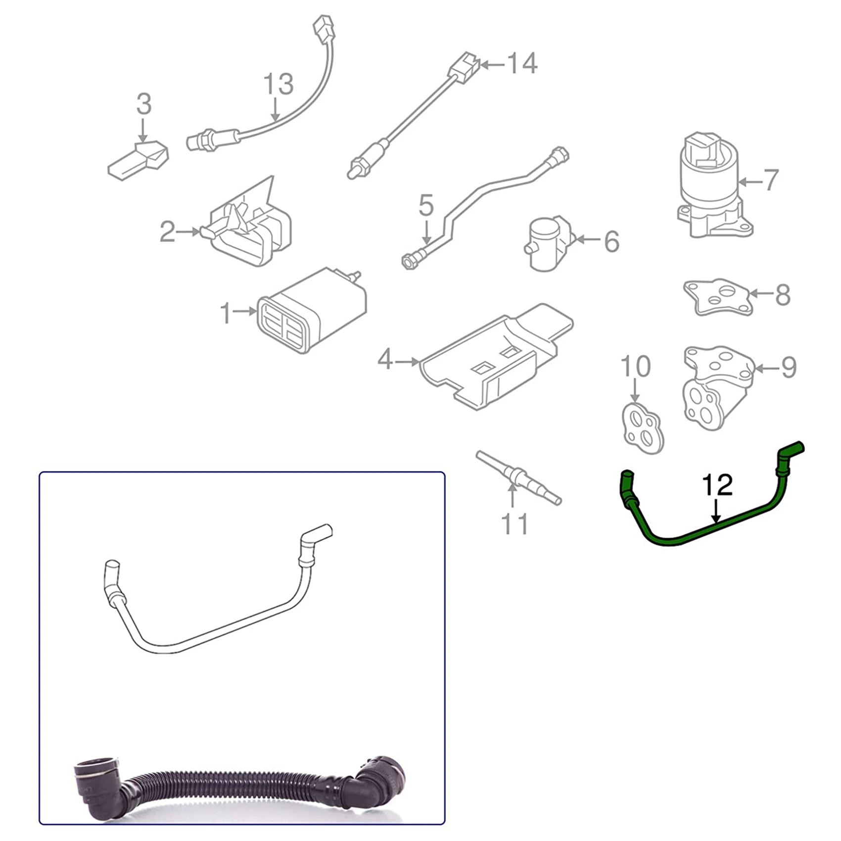 Tubo de ventilación del cárter, para Chevrolet Cruze 55569027, 55569028, Epica 1,6, Excelle 1,8-1,8