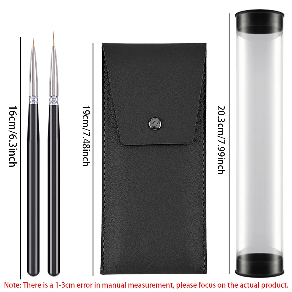 1/15PCS Unghie Art Brushes Set di strumenti per nail art Strumenti per punteggiare le unghie Penna da disegno Spazzole per strisce per linee lunghe Strumenti per manicure fai da te