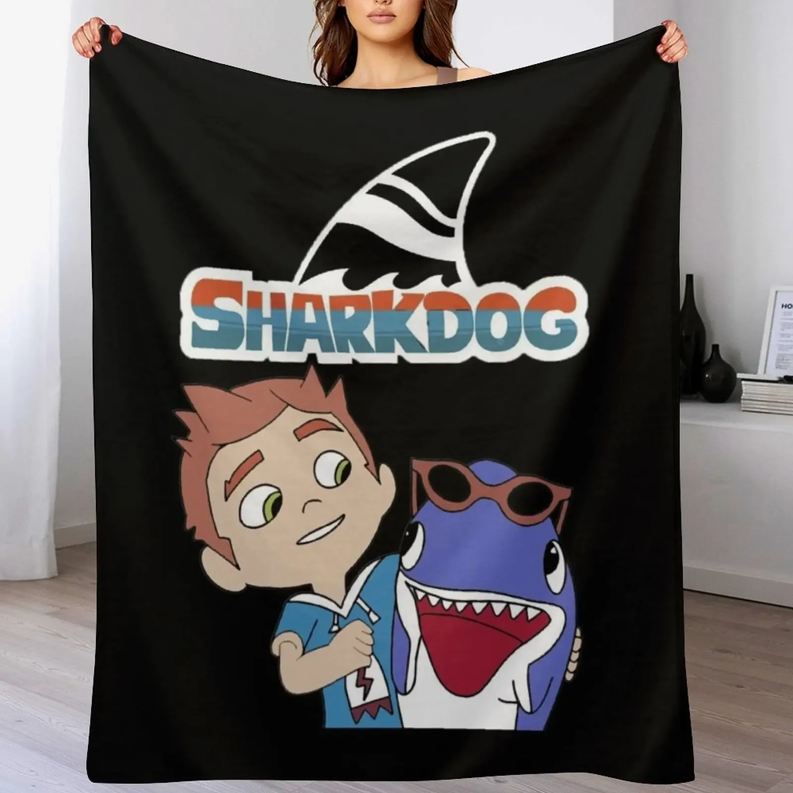 

sharkdog max and sharkdog Throw Blanket Soft Home Decor Blanket for Couch Bedroom