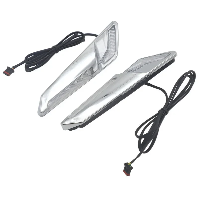 Suitable for Honda, Motorcycle Front Brake Fork LED Light Chrome Plated