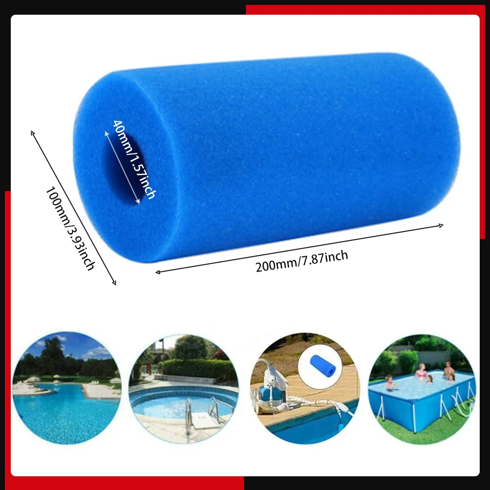 10cmx20cm Swimming Pool Foam Filter Sponge Reusable Biofoam Cleaner for Intex Type A Swimming Pool Filter Foam Cartridge