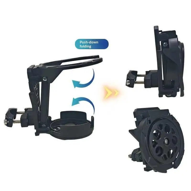 1Pcs Motorcycles Bottle Holder Water Cup Bracket Holder Accessories Foldable Turntable Motorcycle Cup Holder For Handlebar