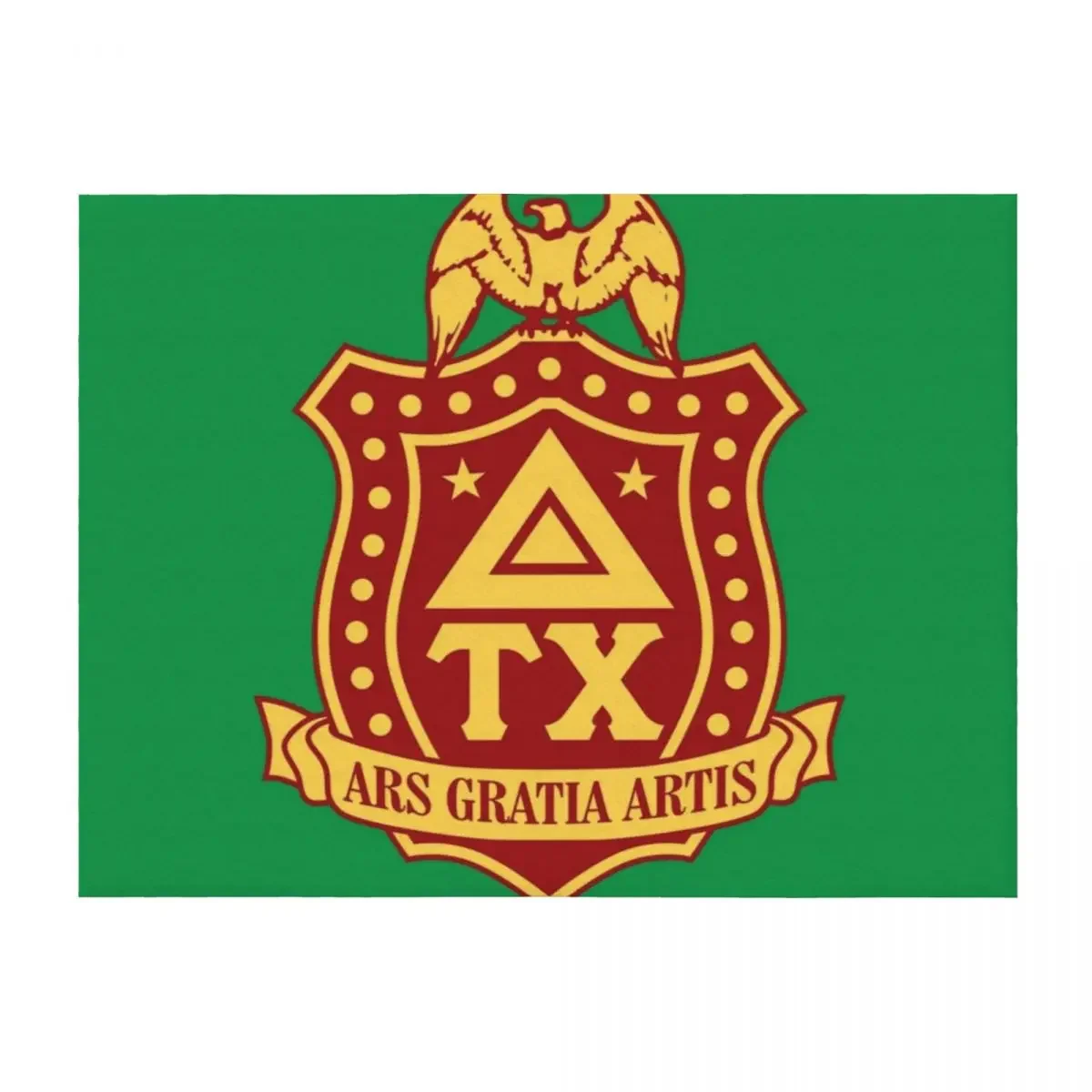 

Delta Tau Chi Crest Throw Blanket anime Hairys Luxury Designer Luxury Throw Blankets
