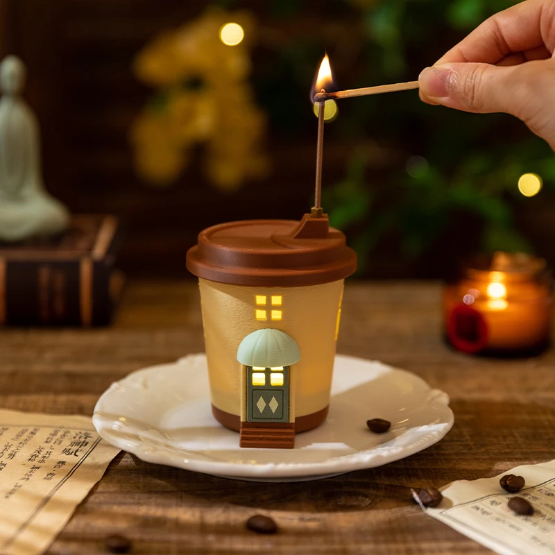 

​ ​ Винтажная американская кофейная кружка, ночник с держателем для благовоний, креативный мини-декор стола для чайного столика, идея подарка для домашнего офиса FYFM ​