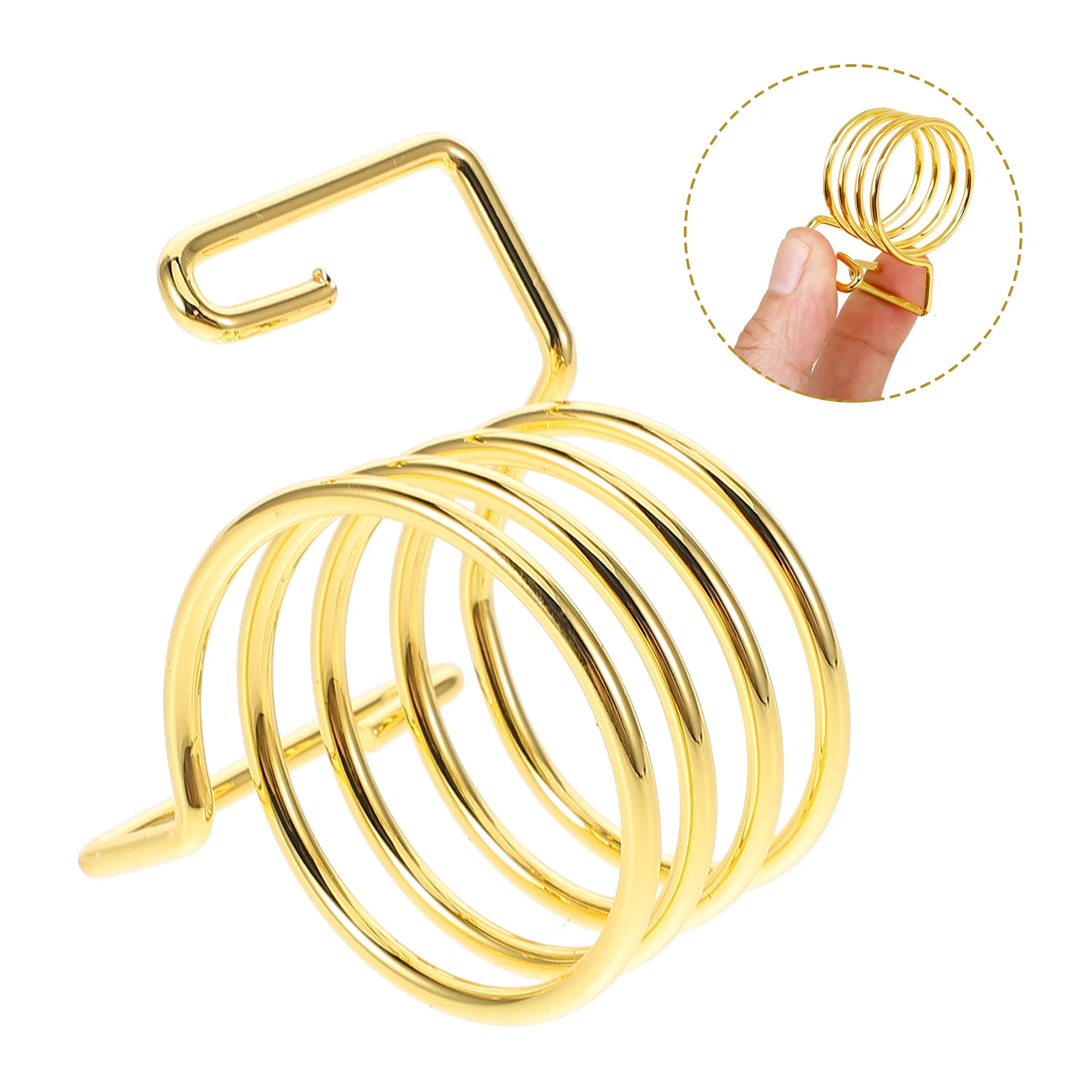 

Alto Sax Mouthpiece Ligature Gold-Plated Durable Metal Clamp Portable Lightweight Elegant Spiral Design Saxophone Accessories
