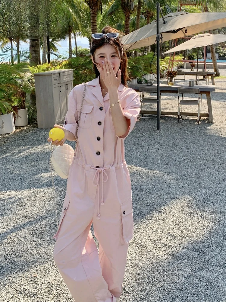 กางเกงขายาวทรงหลวมสำหรับผู้หญิง รุ่นใหม่ ซัมเมอร์ 2025 ช่วยกระชับเอว ลดอายุ ดูผอมเพรียว เอวสูง