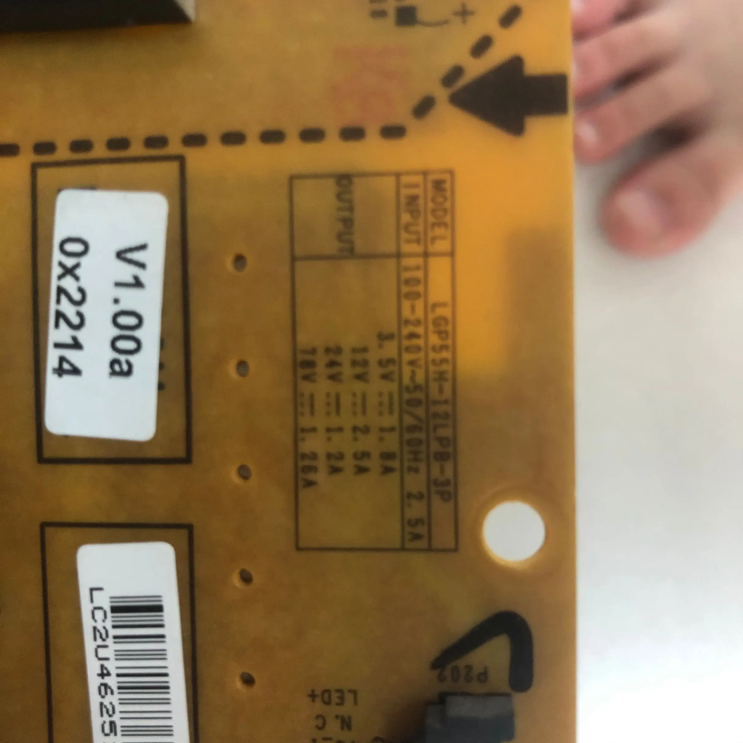 لوحة الطاقة للجودة الأصلية جيدة ، LG55LM8600 ، 55LM7600 ، LGP55H-12LPB-3P ، EAX64744301