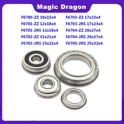 5/10PCS Flange Ball Bearing F6700 F6701 F6702 F6703 F6704 F6705 ZZ Z RS Thin Wall Metal Shielded Flanged Bearings