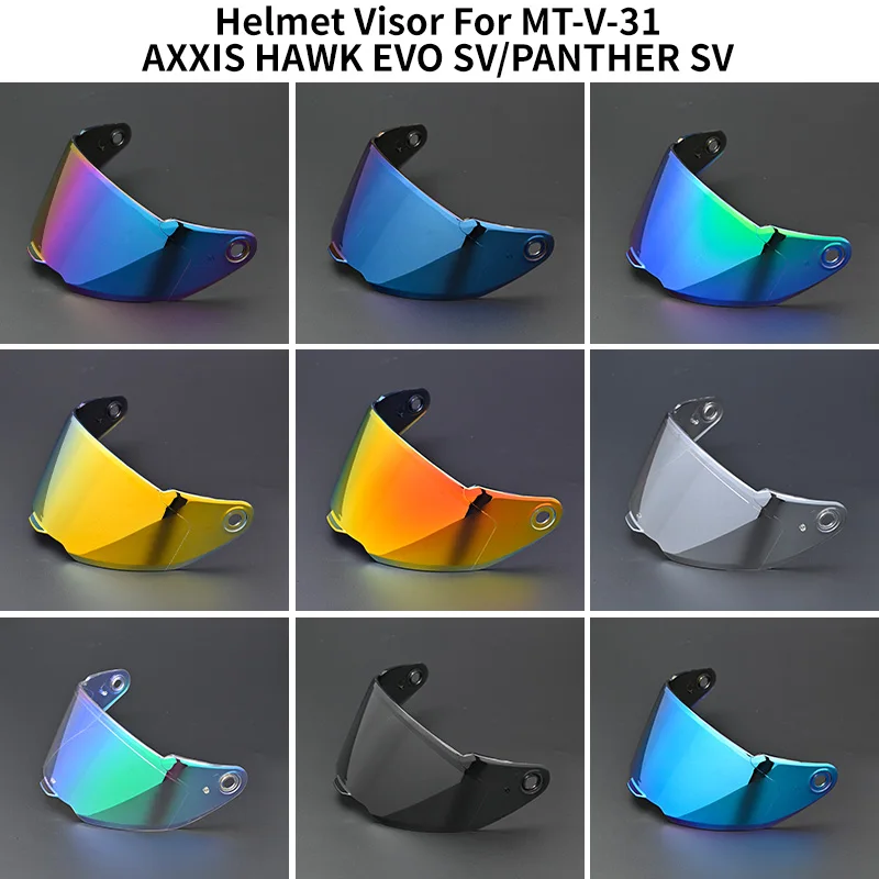 Visera para MT-V-31 AXXIS HAWK EVO SV PANTHER SV Casco motocicleta escudo Anti-UV lente Casco Moto Accesorios Casco