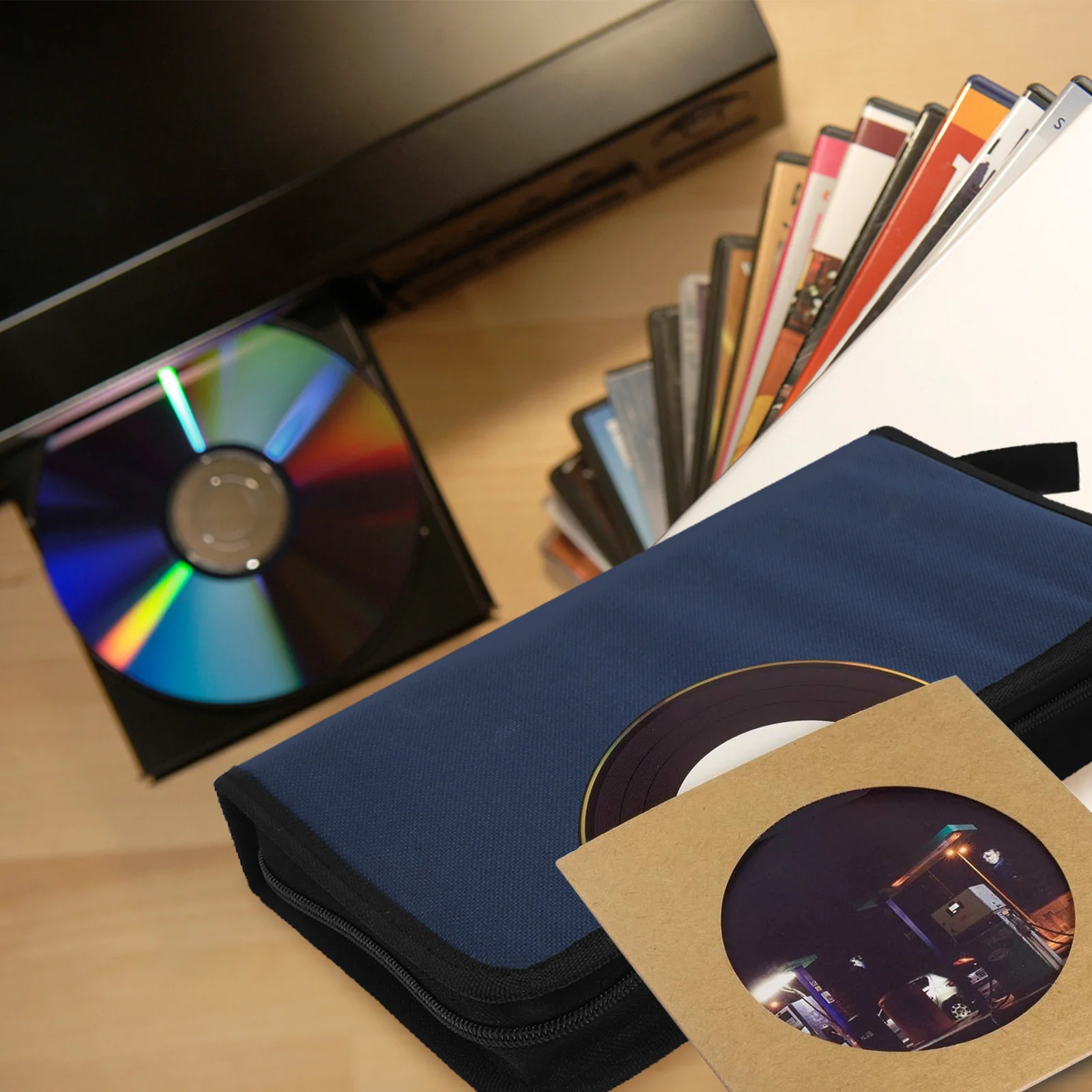 

1Pcs Cd Storage Bag Oxford Fabric Portable Disc Organizer High Quality Scratch Resistant for Movies Music Games Home Car Holder