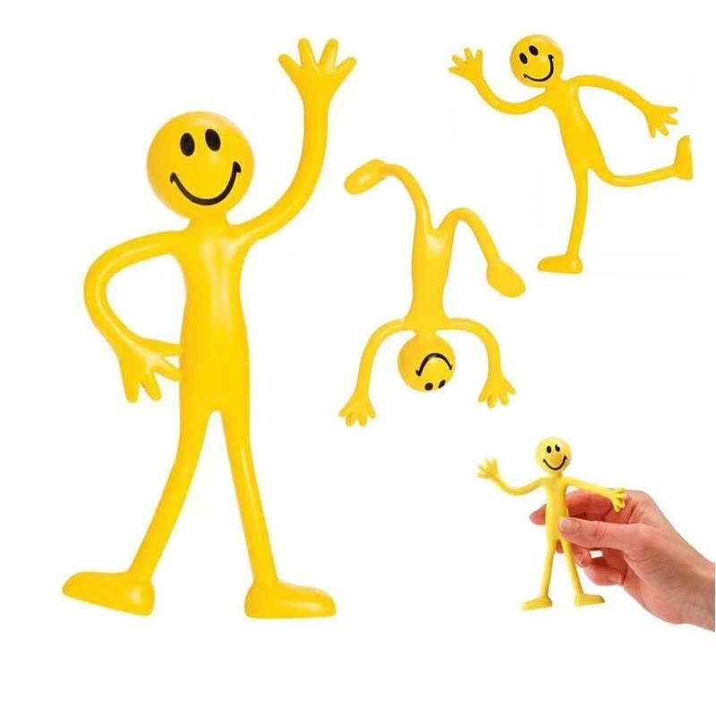 2Pcs Novelty Gifts Funny Expression Bendy Men Party Favors Kids Toys Cool Gadgets Juguetes Nnovedosos Para Niños