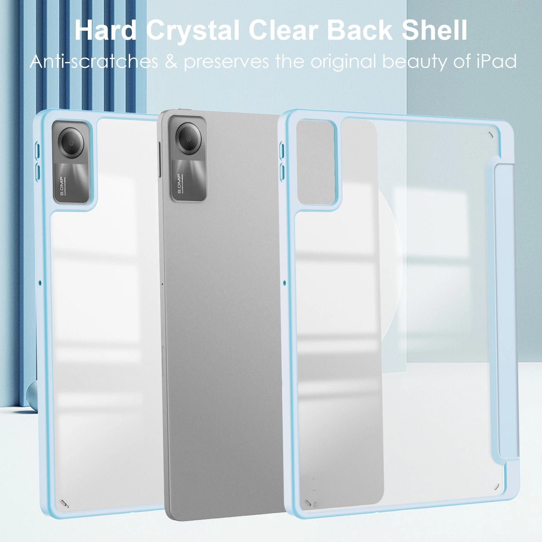 Dreifach Faltbare Acryl-Hülle mit Stifthalter für Xiaomi Redmi Pad 2 11 Zoll, Automatische Aufweckfunktion, Stoßfest – Detail 7