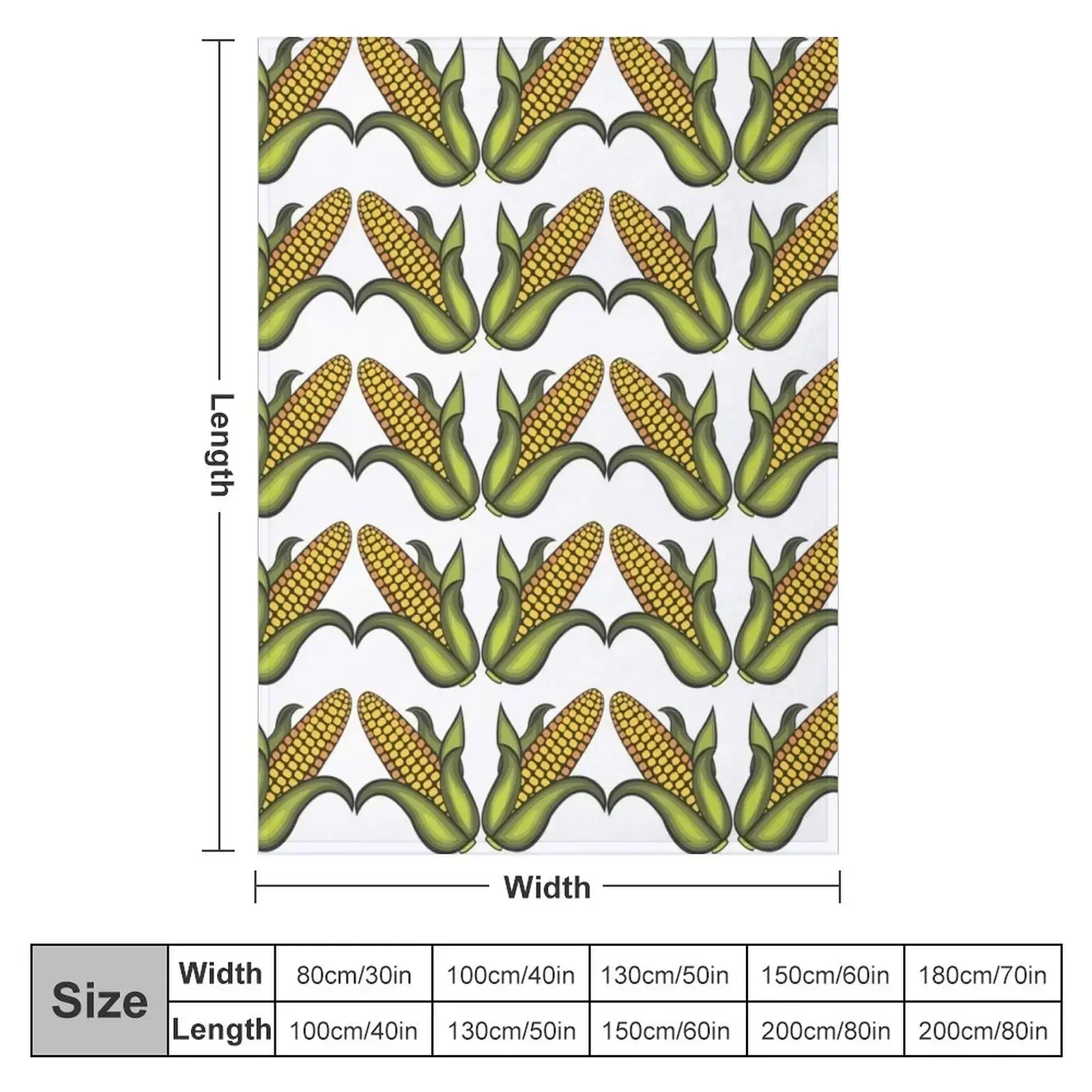 New corn on the cob Throw Blanket couch cozy soft plush fuzzy picnic outdoor blanket