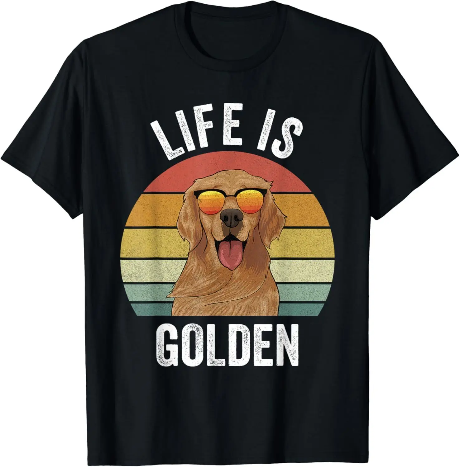 Retro Golden Retriever Funny Dog Lover Gift Unisex T-Shirt