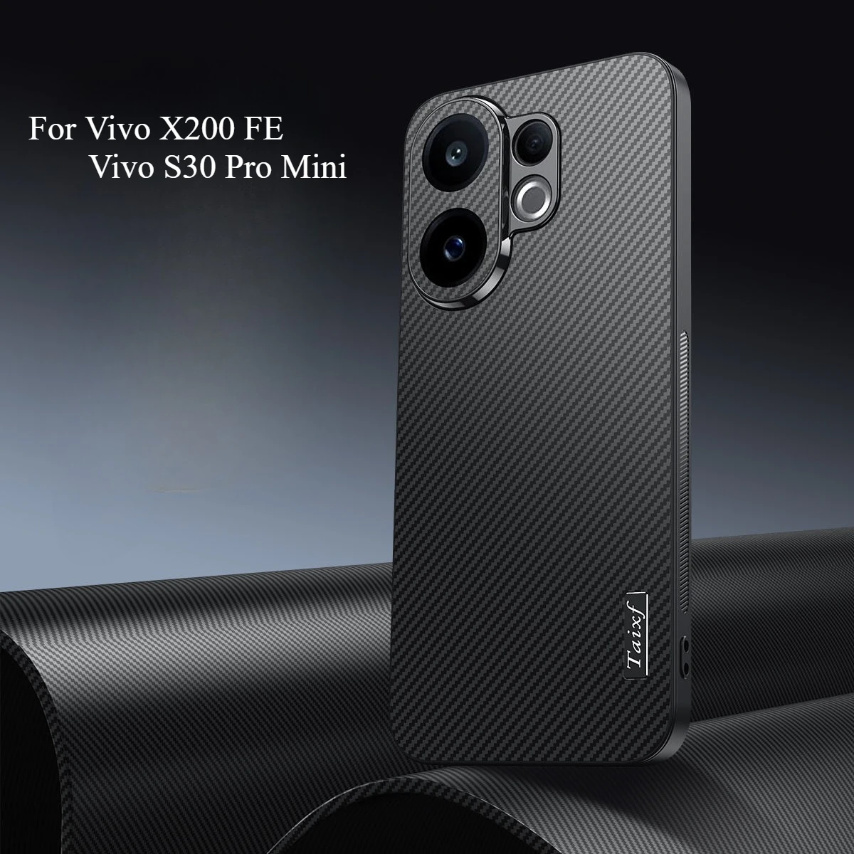For Vivo X200 FE/ S30 Pro Mini Casa Luxury Matte Carbon Fiber Pattern Business Cover For Vivo X200 FE 5G Shockproof Funda