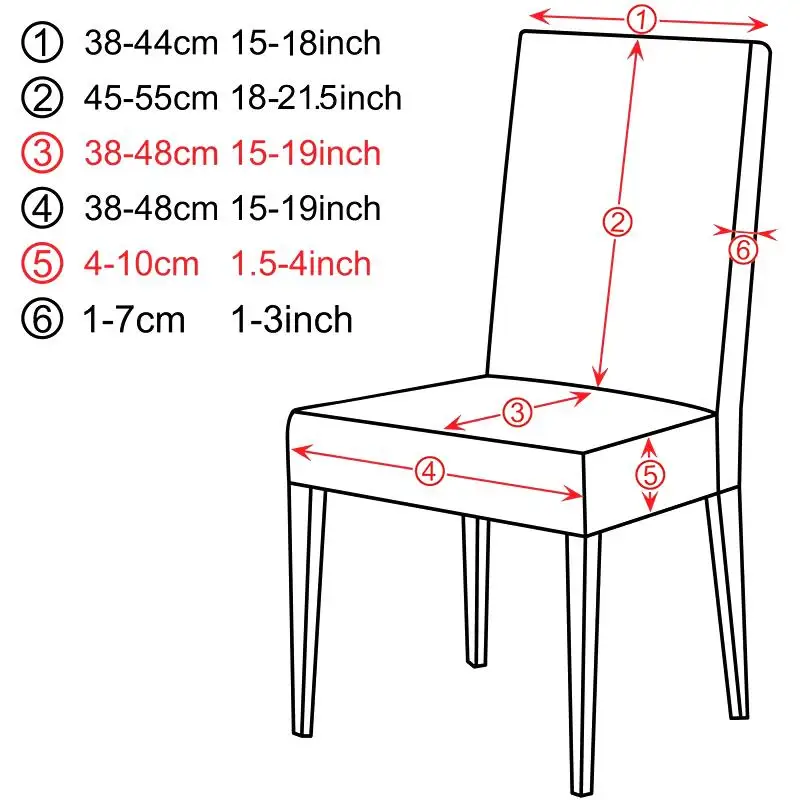 Elastic Dining Chair Cover Stretch Thick Jacquard Kitchen Chair Covers Slipcover For Dining Kitchen Hotel Wedding Banquet