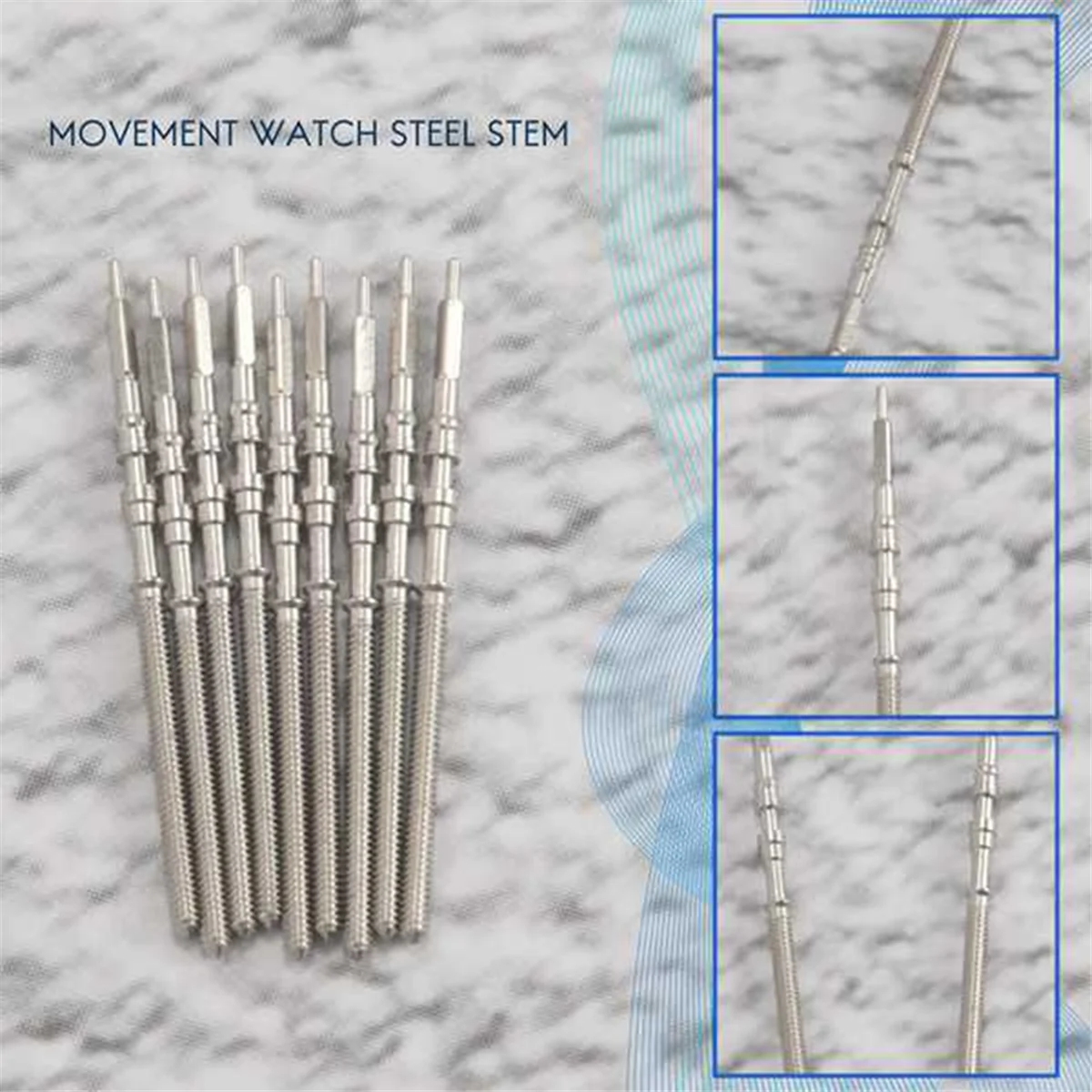 20Pcs Movement Watch Steel Stem Crown Kit Watch of Parts NH35 NH36 NH38 NH39 Movement Watch Stem Spare Parts