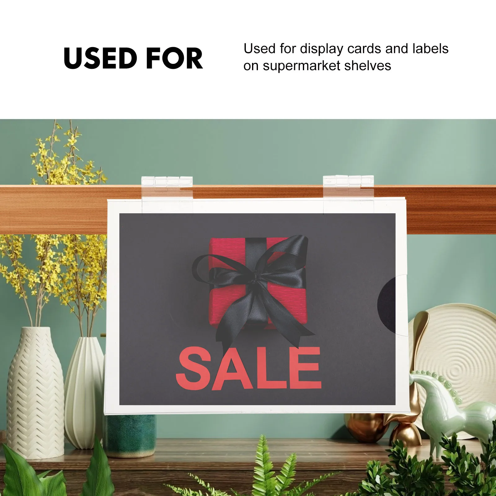 

1 Set Acrylic Product Label Display Holder For Retail Price Tag Merchandise Sign Reusable Transparent Shelf Organizer