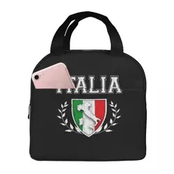 Bolsa de almuerzo con bandera italiana de Italia, paquete Bento aislante, bolso de mano