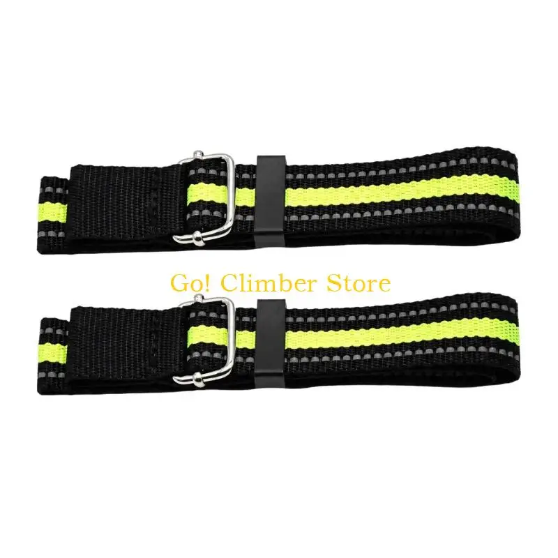 Q84C Ski Maintenance Brake Straps with Adjustable Buckles, 2Pcs Woven Binding Brake Retainers for Base Waxing, Edges Work