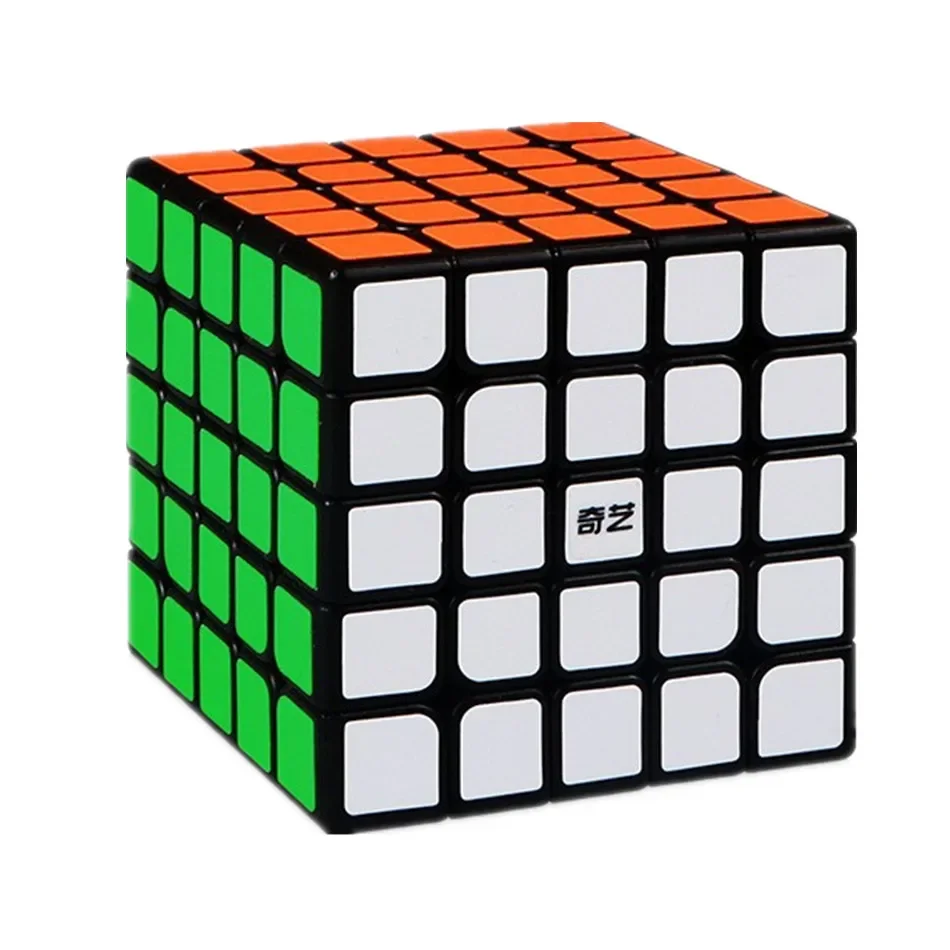 Qiyi Magic Cube 2x2 3x3 4x4 5x5 6x6 สีดําสติกเกอร์ปริศนาการศึกษา Magic Cube ของเล่นเด็กเด็กของขวัญของเล่น Cubo Magico