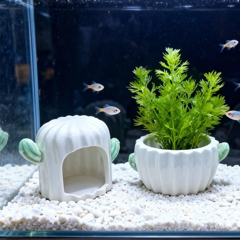 Ceramic Cactus For aquarium accessories Home decor aquarium decorations fish tank accessories Cactus Decoration Ornament