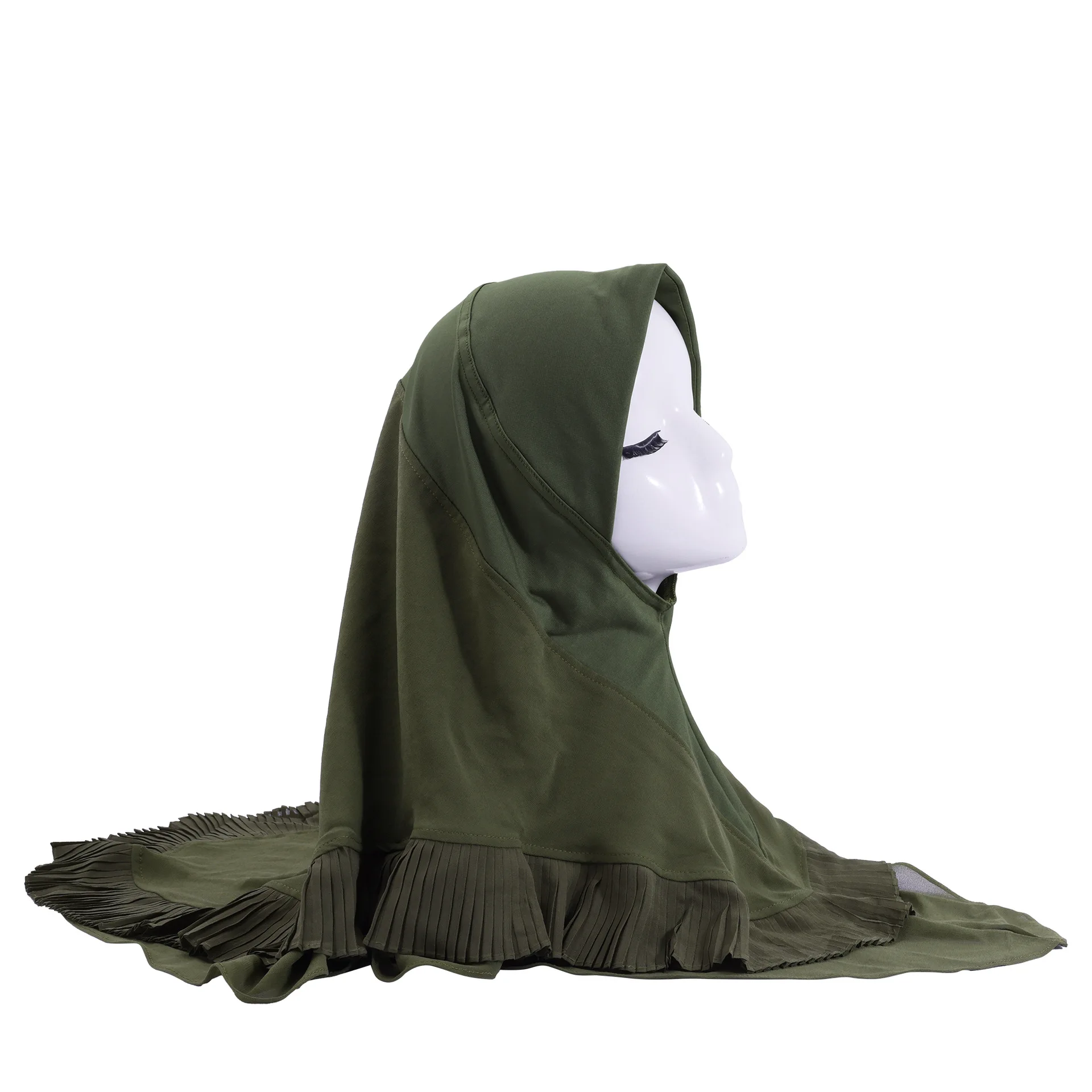 

Мусульманский хиджаб с оборками Амира, мгновенный шарф, исламский плиссированный малазийский платок, пуловер, женский тюрбан, никаб, никаб, вытягивающийся головной платок, шапки