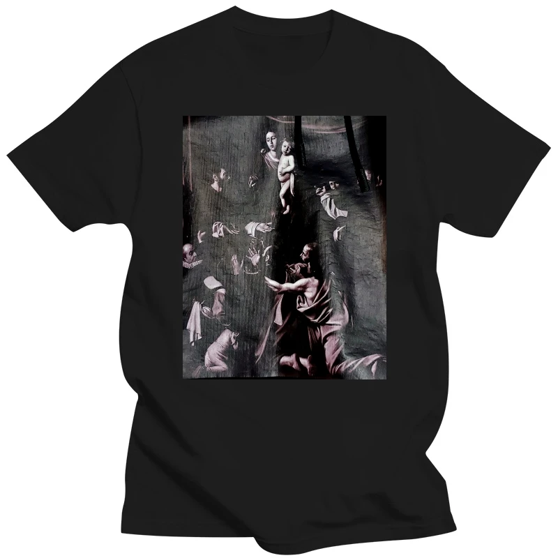 Men t shirt New Virgil Abloh Caravaggio Printed Graphic Fashion Tops Black Size S-4XL women