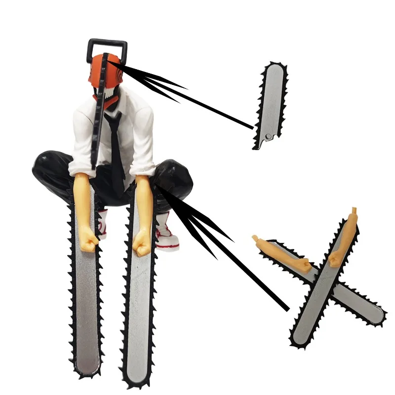 جديد أنيمي بالمنشار رجل دينجي دمية بشرية يجلس تمثال الكرتون سطح المكتب لعبة لغرفة النوم #5