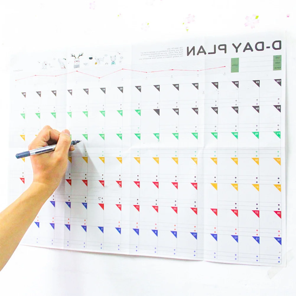 

100 Sheets Daily Schedule Planner 100-Day Examination Calendar For School Office Home Daily Planning Forms Notepad