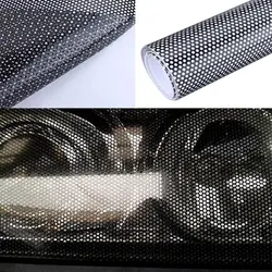 1PC Honeycomb Car Sticker 100*30cm Car Light Unobstructed Film Wrap Vision Grid Side Shield Headlam Taillight Film Honeycombs