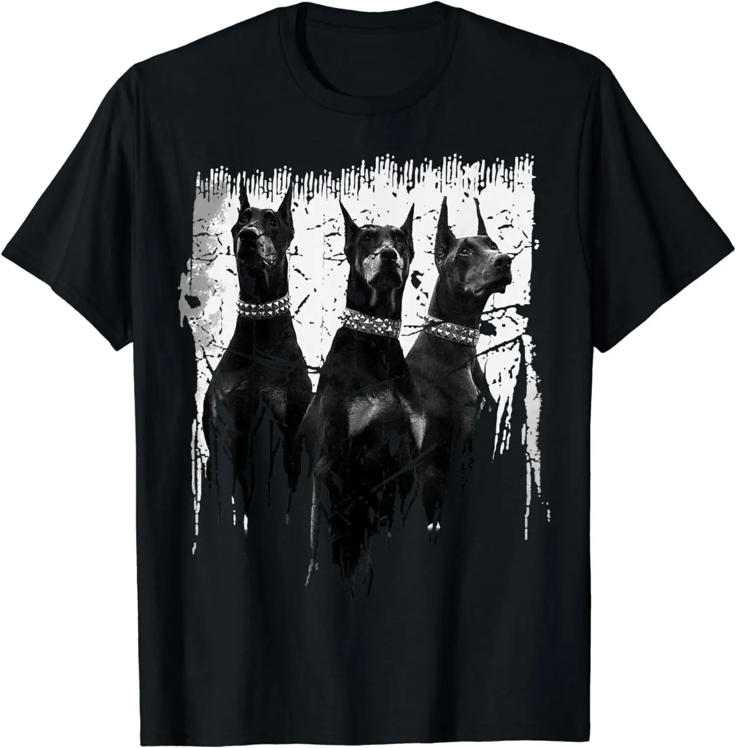 NEW LIMITED Black And White Dog Lovers Doberman Pinscher T-Shirt