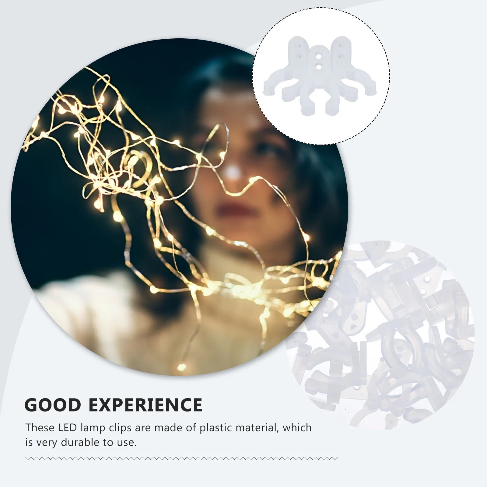 30pcs Round For Led Strip Mounting Outdoor Neon Rope Light Fixings Cord Holder Light Clips For Inside Lights Gutter Clips