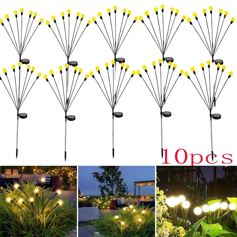 Solar Outdoor Lights Firefly Lights Courtyard  Villa Atmosphere Garden Decoration  Waterproof Lawn