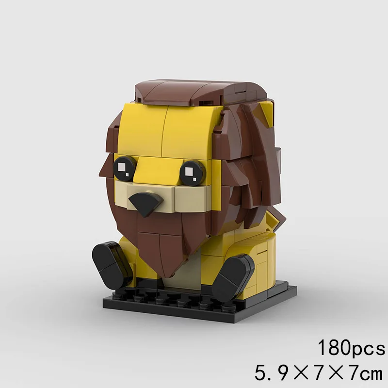 Creative lion moc model compatible Lego small particle education assembly children's building block toys cross-border wholesale