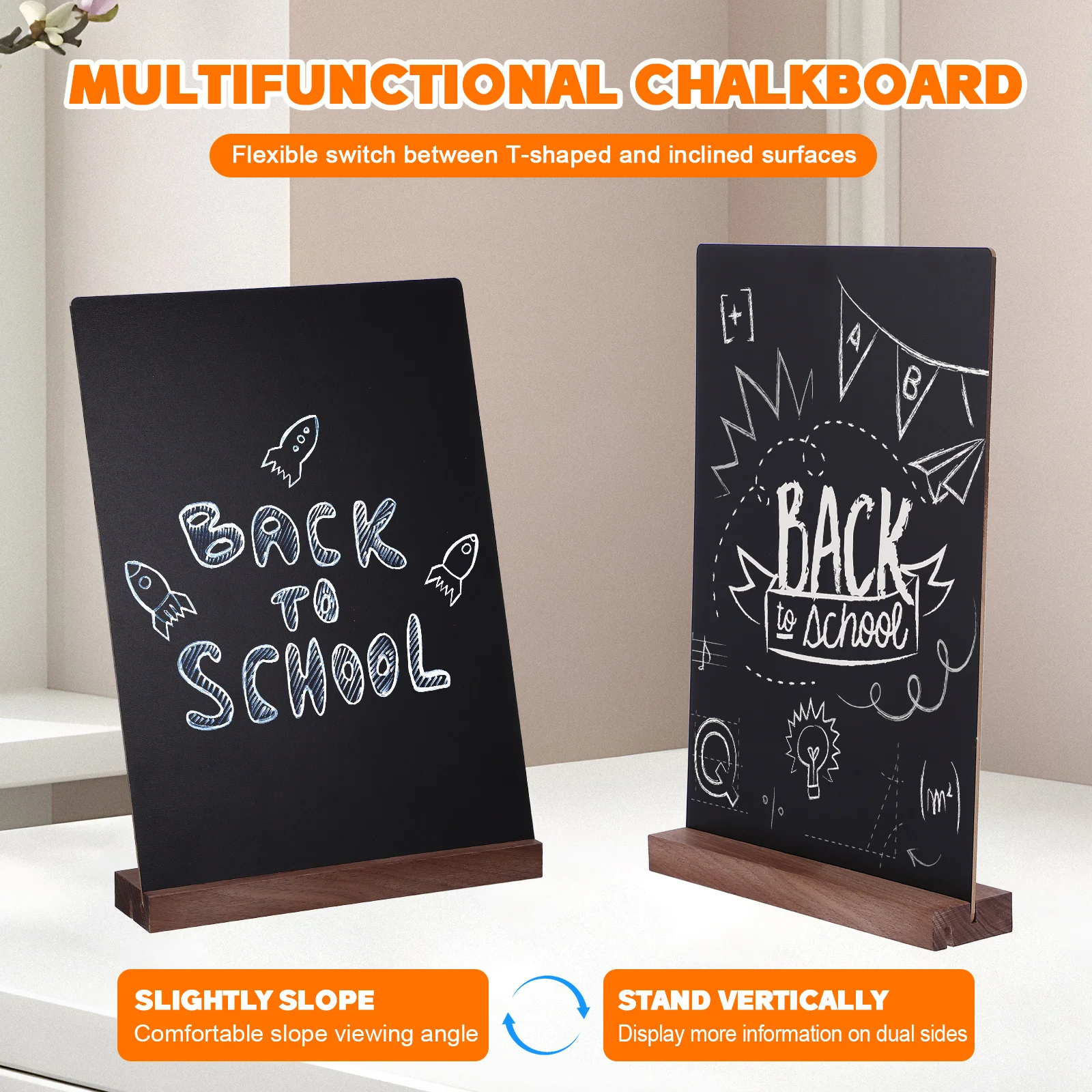 Small Chalkboard Sign Tabletop Display Stand Mini Blackboard Message Board For Desk Wedding Menu Holder Chalkboard Signs