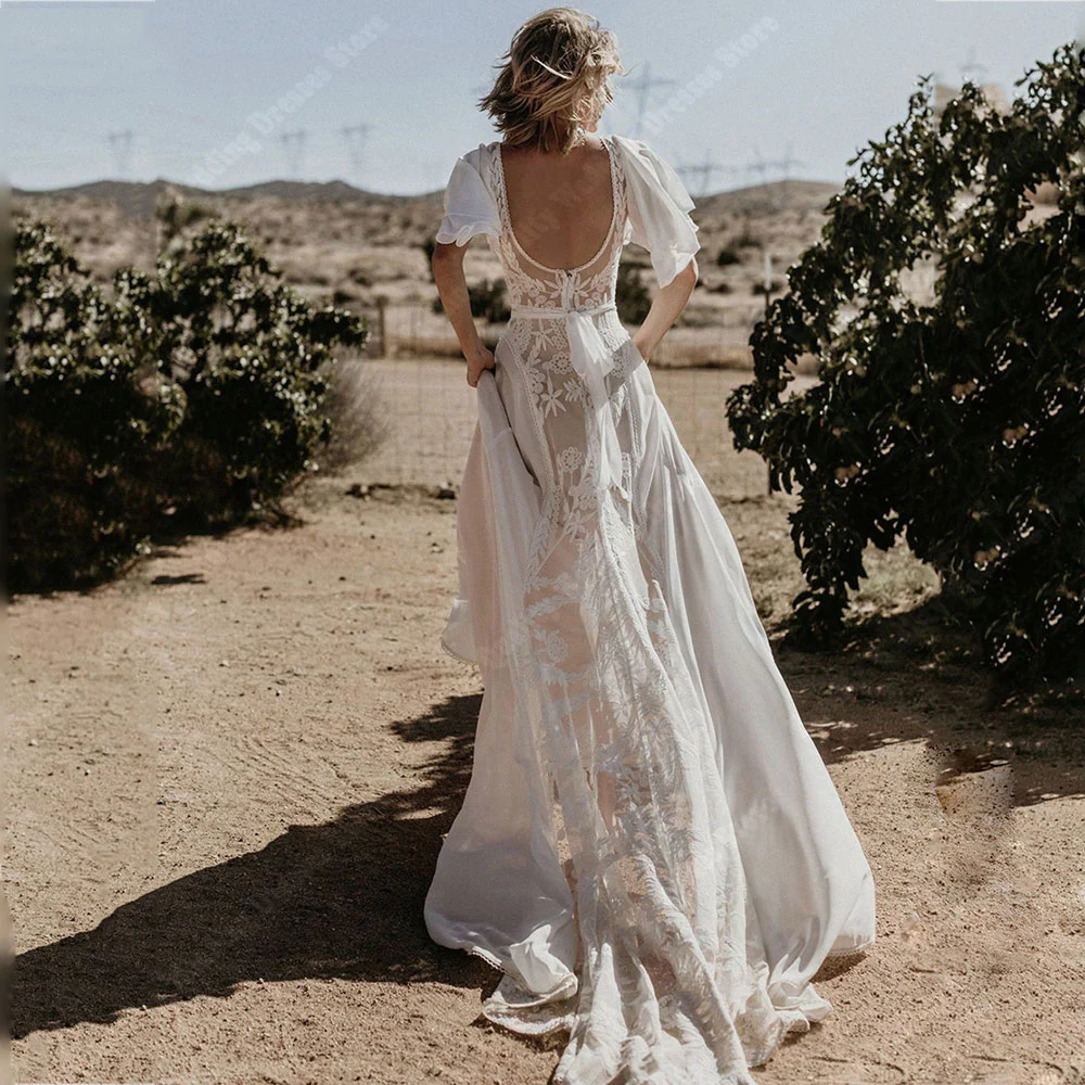 Mulheres Decote V Vestidos de Noiva Linha A, Tecido Tule, Robes Nupciais, Esfregando Comprimento, Princesa Polonesa, Querida