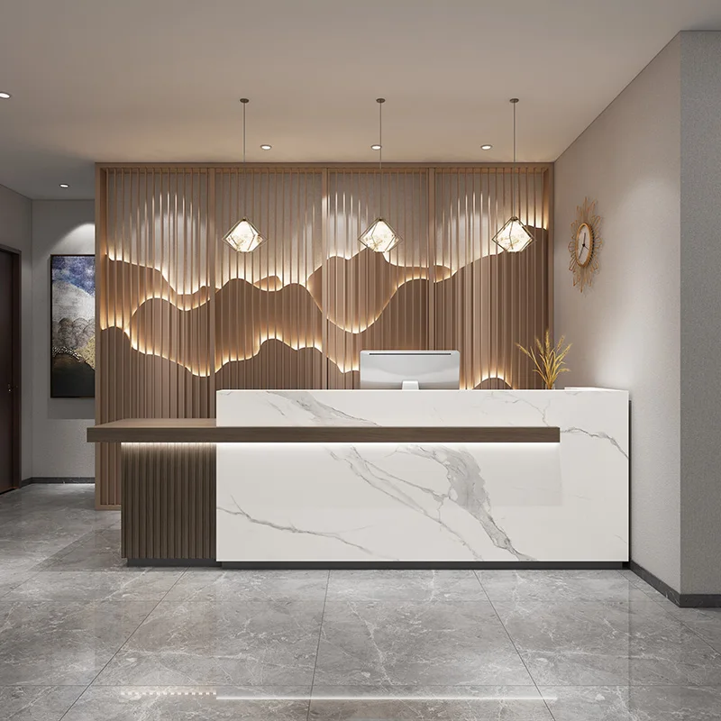 

Information Luxury Reception Desk Cashier Office Clinic Shop Mobile Spa Service Desk Hotel Comptoir De Caisse Modern Furniture