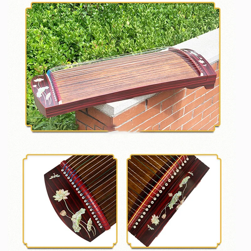 21-strings Guzheng Professional Grade Chinese Traditional Stringed Instruments Playing Portable Guzheng for Children Beginners