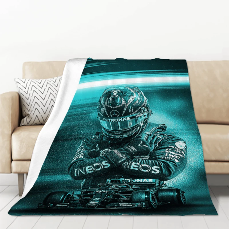 F1 Formula Throw Blanket Catnap Downy Plaid Blankets for Decorative Sofa Microfiber Bedding King Lid Plead Cover Throwing Knee