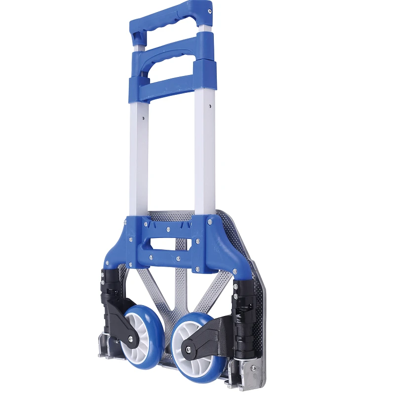 

Two Wheel Foldable Luggage Hand Trolley Folding Shopping Heavy Duty Push Carts