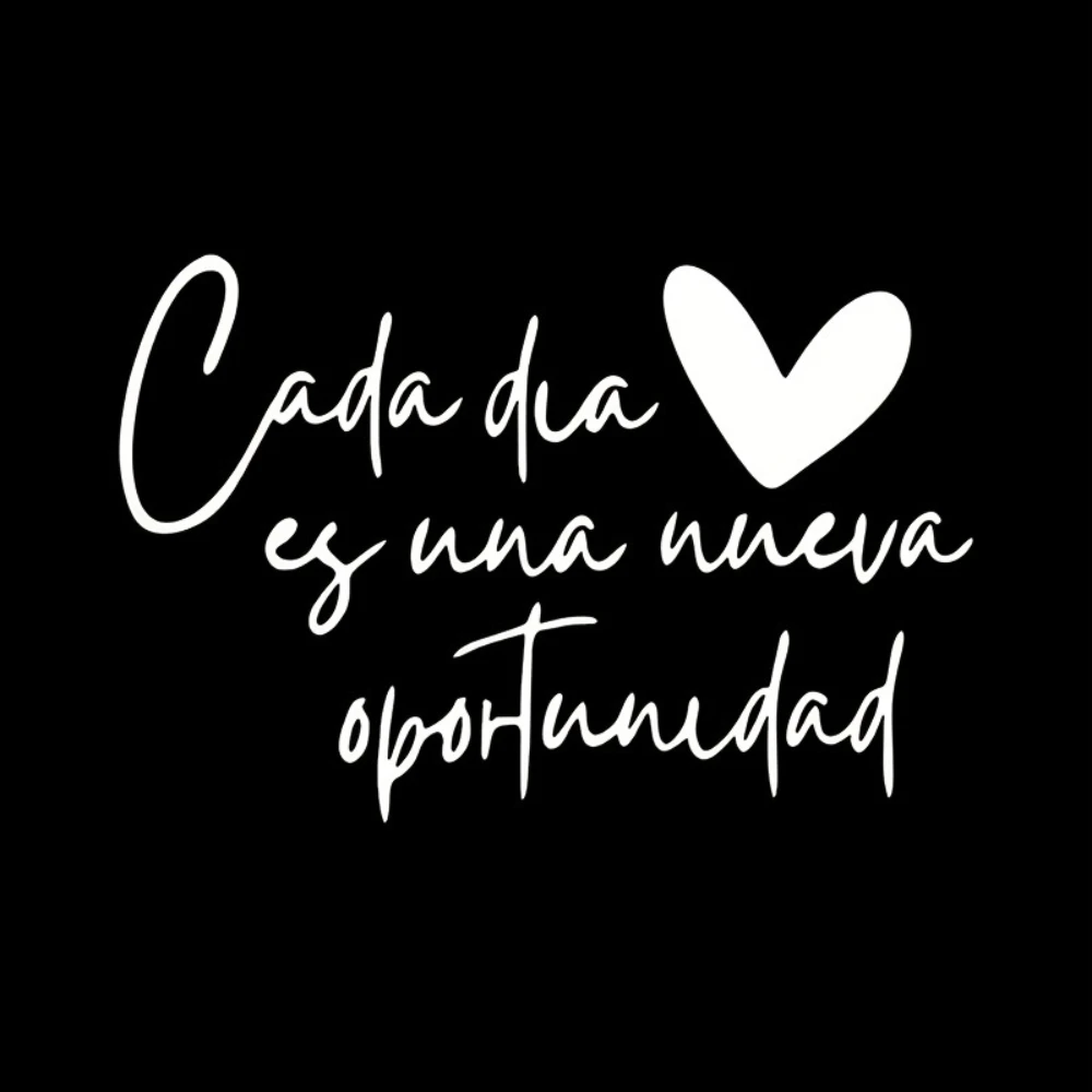 1PC Enjoy Every Day Spanish Motivational Car Stickers Tuning DIY Auto Window Glass Bumper Motorcycle Phrase Durable Vinyl Decals