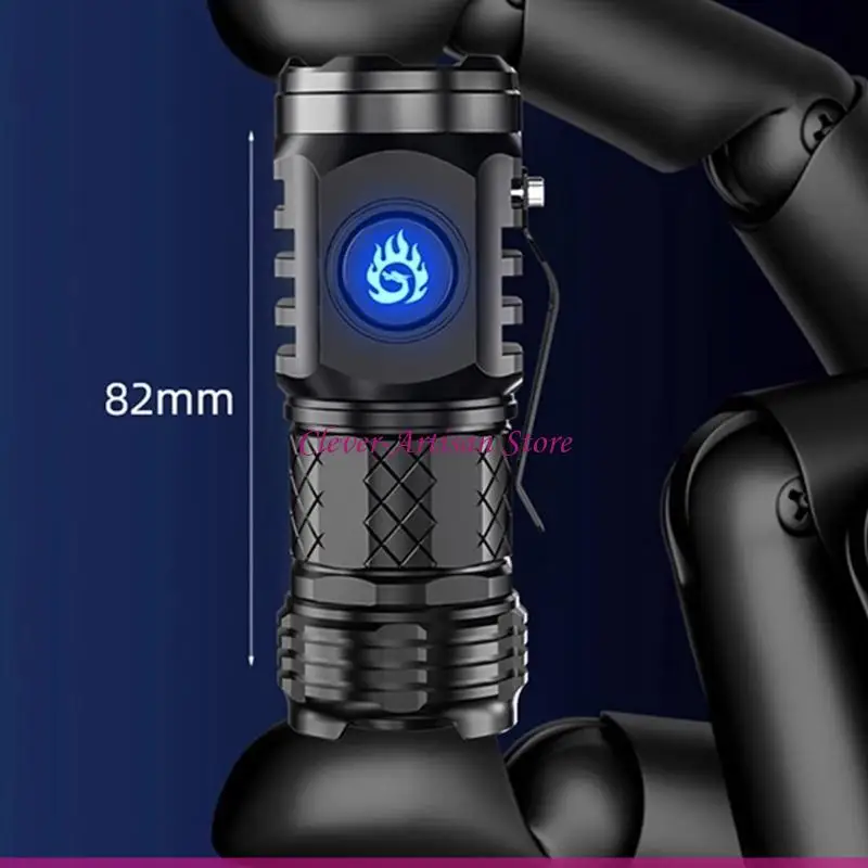 E06B充電式LED懐中電灯戦術的にトーチポータブルポケットトーチミニフラッシュ超強力な懐中電灯
